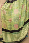 Gajra- Light Green Gajji-Silk Saree