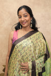 Gajra- Light Green Gajji-Silk Saree