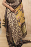 Gajra- Brown Gajji-Silk Saree