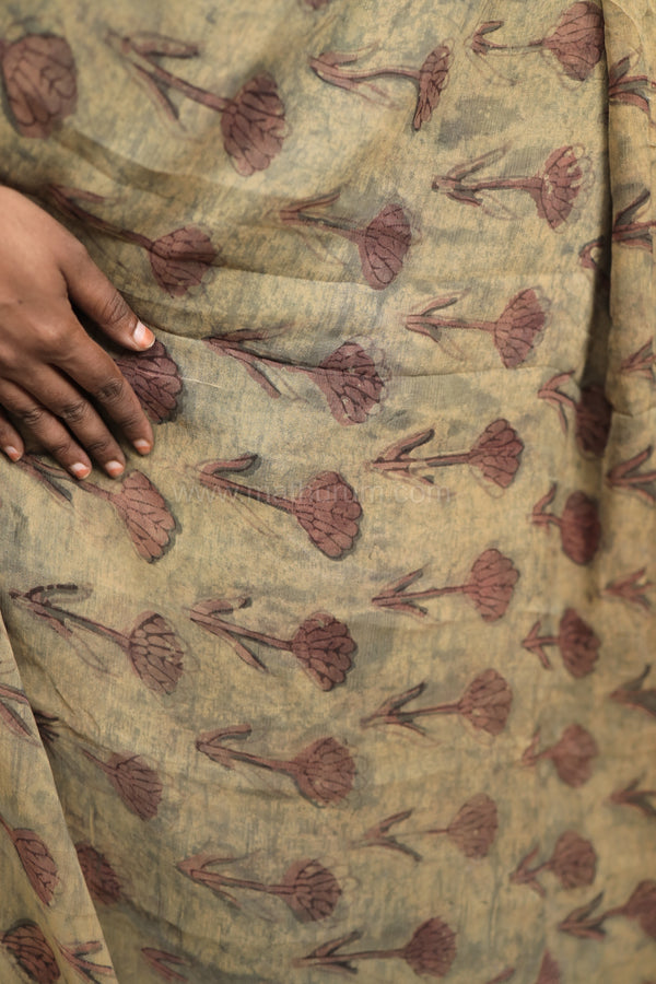 Naksha- Brown Chiffon Saree