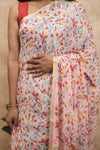 Naksha- Pink Chiffon Saree