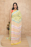 Gulmohar- Yellow Georgette Saree
