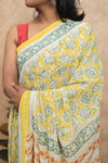 Gulmohar- Yellow Georgette Saree