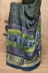 Gajra- BlueGreen Gajji-Silk Saree