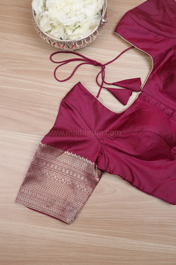 Vasudha - Wine Blouse