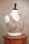 Zehra- Cream Blouse (Attachable Sleeves)