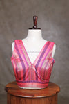 Tharigai- Pink Blouse (Attachable Sleeves)