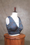 Ava- Blue Blouse (Attachable Sleeves)