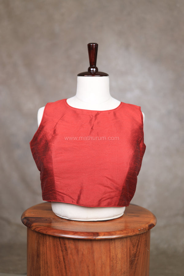 Vaigai- Maroon blouse 2.0 (Attachable Sleeves)