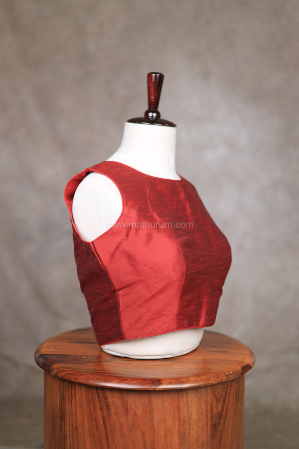 Vaigai- Maroon blouse 2.0 (Attachable Sleeves)