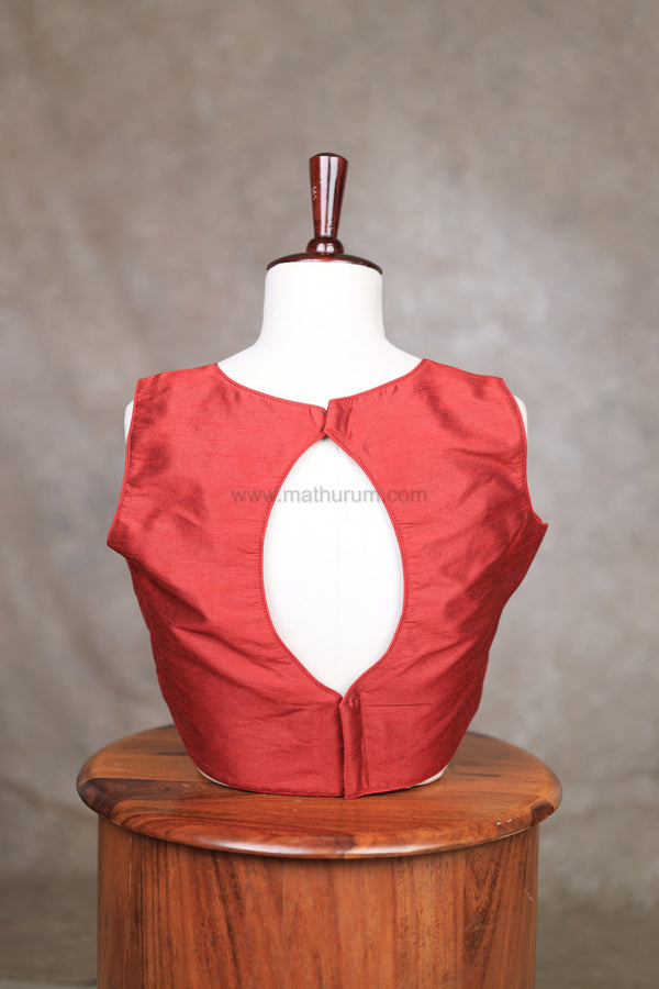 Vaigai- Maroon blouse 2.0 (Attachable Sleeves)