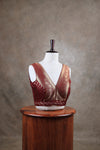 Kundhavai - Dark Maroon Blouse (Attachable Sleeves)