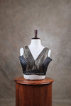 Kundhavai - Black Blouse (Attachable Sleeves)
