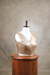 Taal-Antique Gold Blouse (Attachable Sleeves)