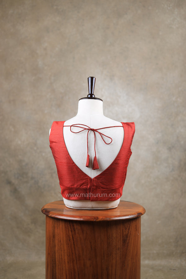 Rangeela- Maroon Blouse (Attachable Sleeves)