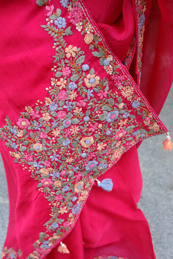 ROYA DARK PINK - DESIGNER SAREE