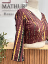 Zuri - Brown 3/4th Sleeve Blouse