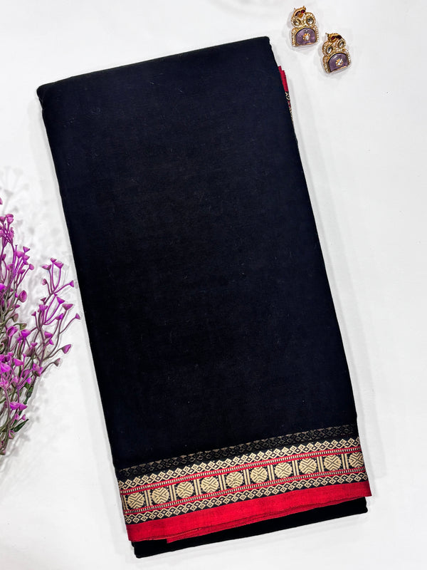 Kayal- Black/Red Narayanpet Saree