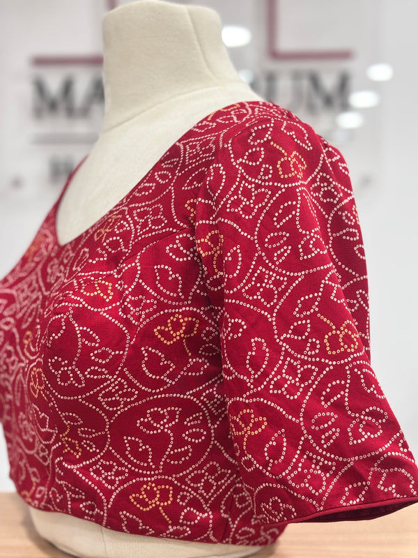 Bandhini- Red Blouse