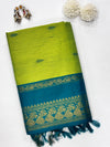 Kurunji- Green/Rama Blue Kalyani Cotton Saree