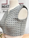 Dalia - Grey Sleeveless Blouse