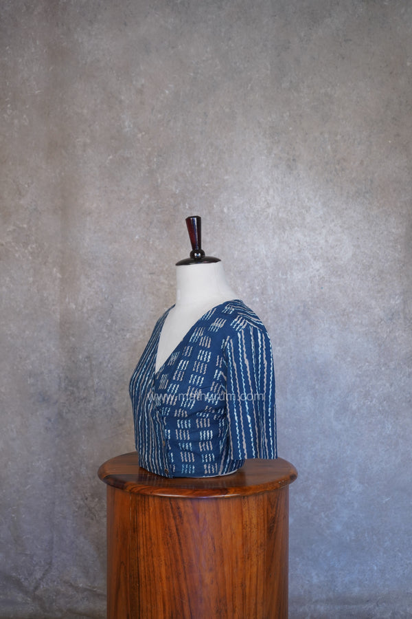 Mythri- Indigo Stripes Blouse