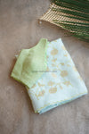 Nyra (Kota Checks Cotton) Ice Blue Saree