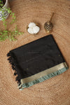 Maya Semi-Silk Silver Stripes Multi Butta Saree