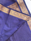 Janani - Blue Checks Kanchi Cotton Saree