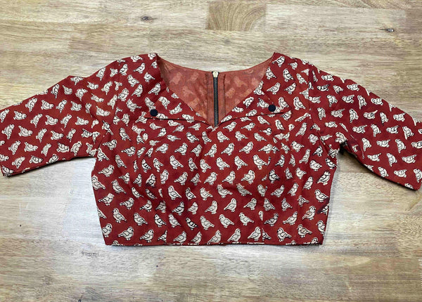 Pakshi- Maroon Blouse