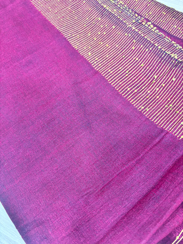 Starry Dust Saree - Maroon