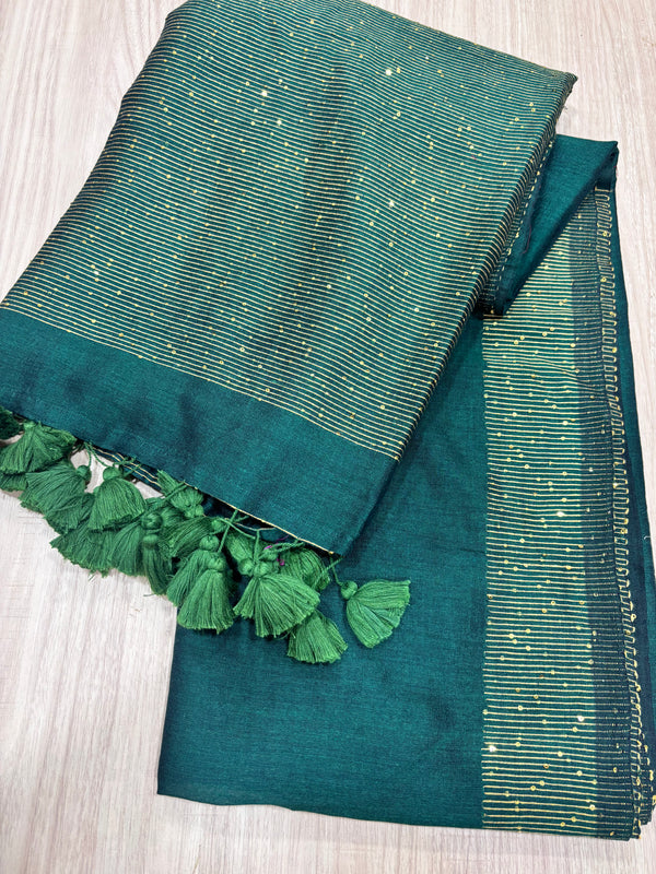 Starry Dust Saree - Green