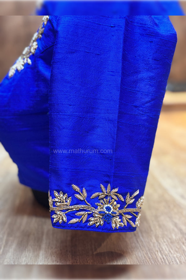 RUHI- Royal Blue Zardosi Blouse