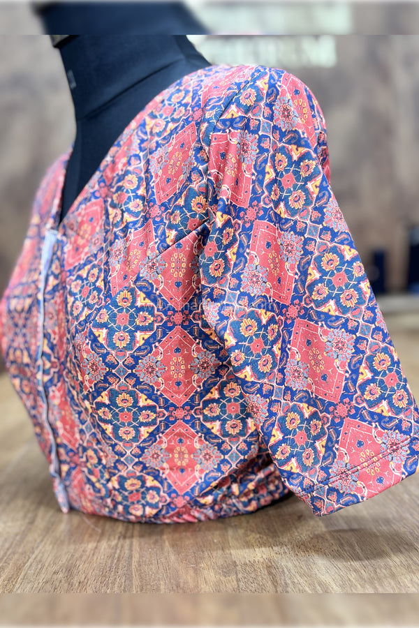 Bella - Orange Stretchable Blouse