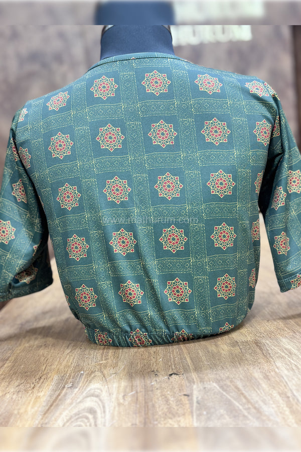 Bella - Green Stretchable Blouse