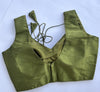 Rang- Mehendi Green Blouse (Attachable Sleeves)