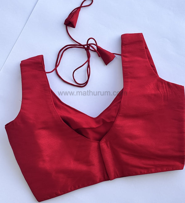 Rang- Red Blouse (Attachable Sleeves)