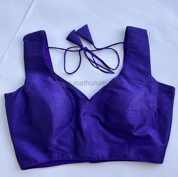 Rang- Violet Blouse (Attachable Sleeves)