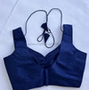 Rang- Navy Blue Blouse (Attachable Sleeves)
