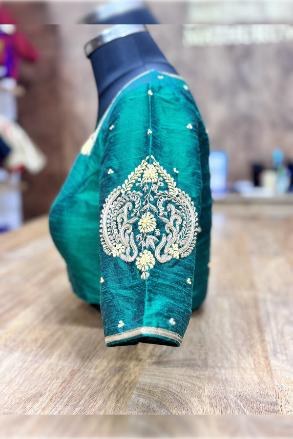 Emera- Green Zardosi Blouse