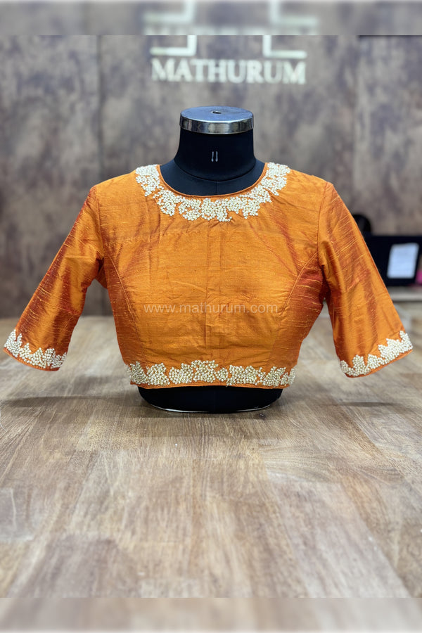 Havira - Orange Zardosi Blouse