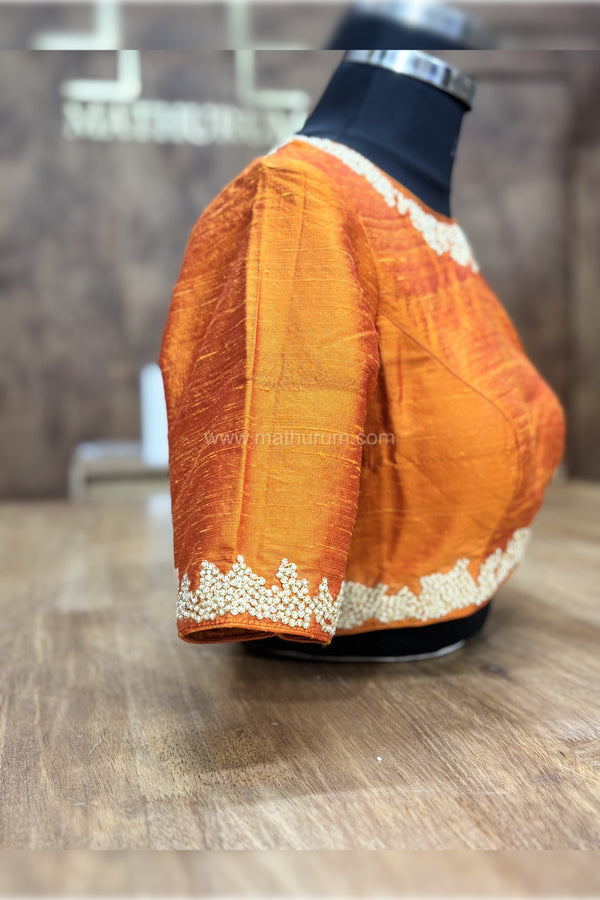 Havira - Orange Zardosi Blouse