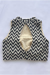 Boho Knot- Black & White Blouse