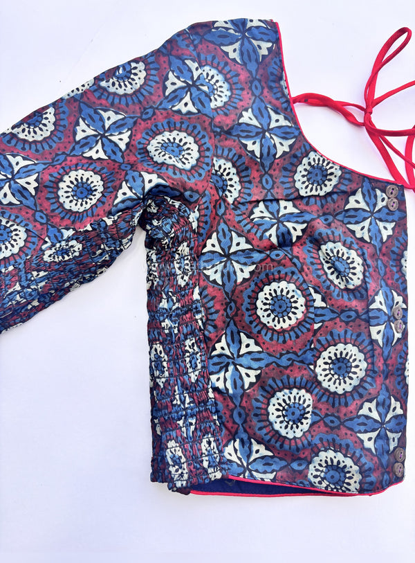 Ziva- Blue Strechable Blouse