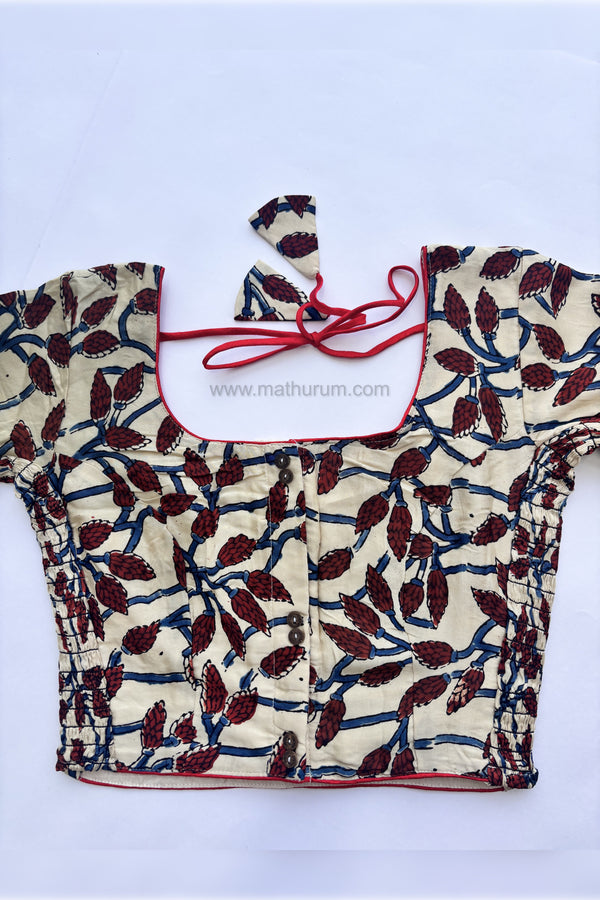 Ziva- Off-white Strechable Blouse
