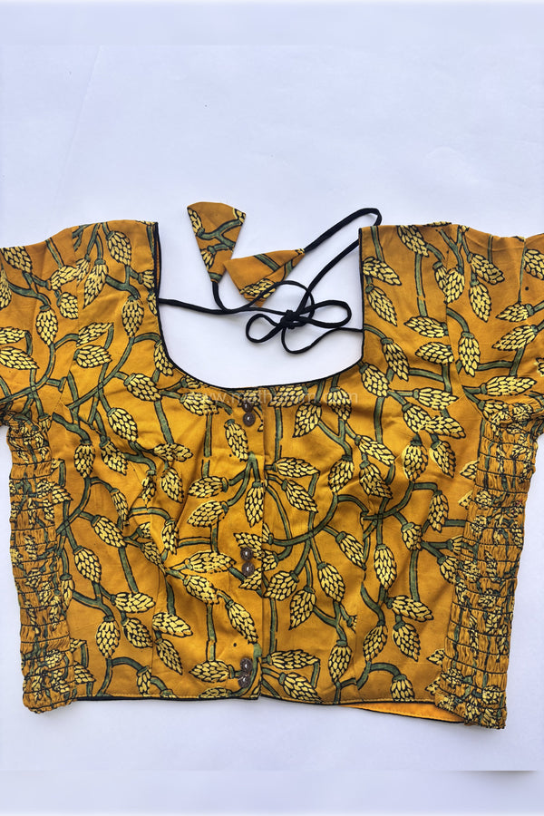 Ziva- Mustard Strechable Blouse