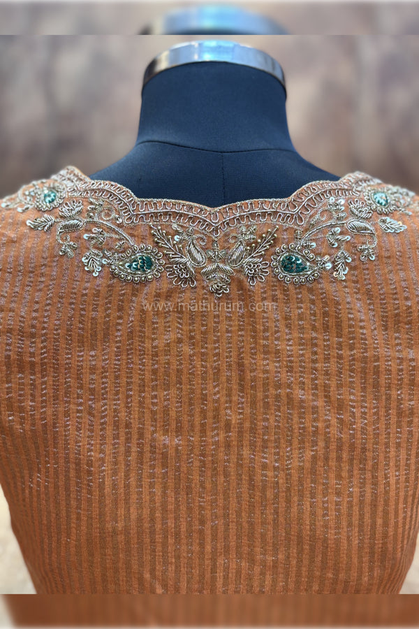 Zivara- Orange Zardosi Blouse