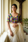 Kattam- Multicolour Green Blouse
