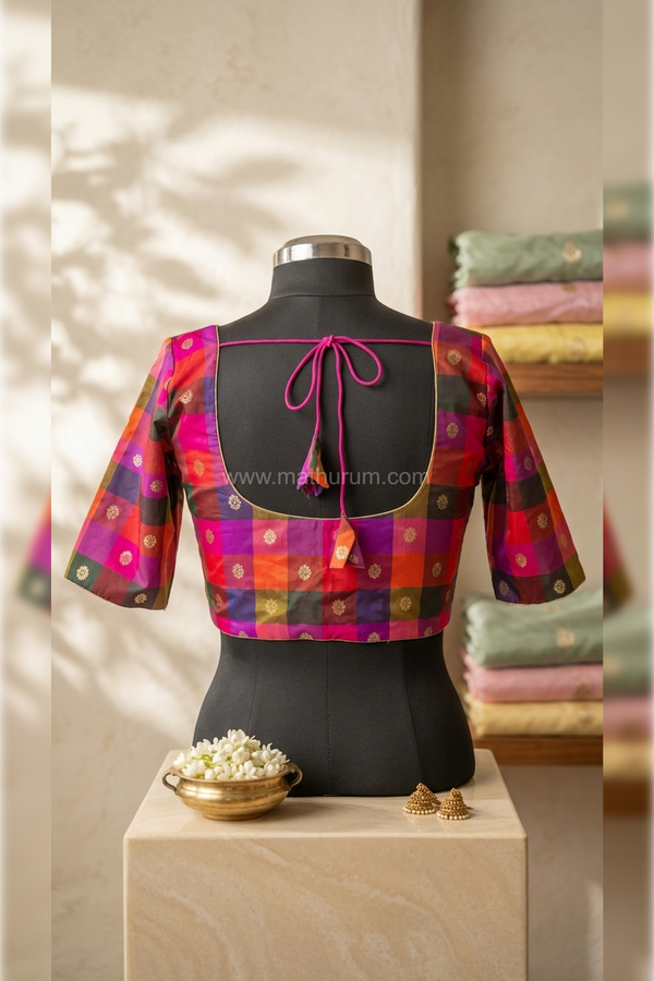 Kattam- Multicolour Pink Blouse