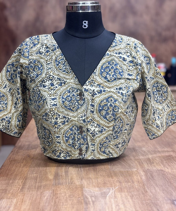 Paruthi Beige Big Floral Blouse